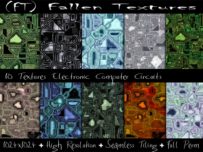 Second Life Marketplace - (FT) Fallen FULL PERM Textures Electronic ...
