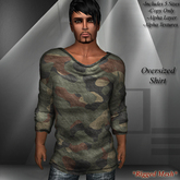 DE Designs - Mens Oversized Mesh Shirts - Green Camo