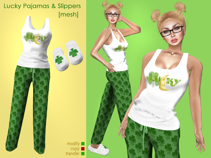 PROMO PRICE Lucky Mesh Pajamas & Slipper [mod,trans]