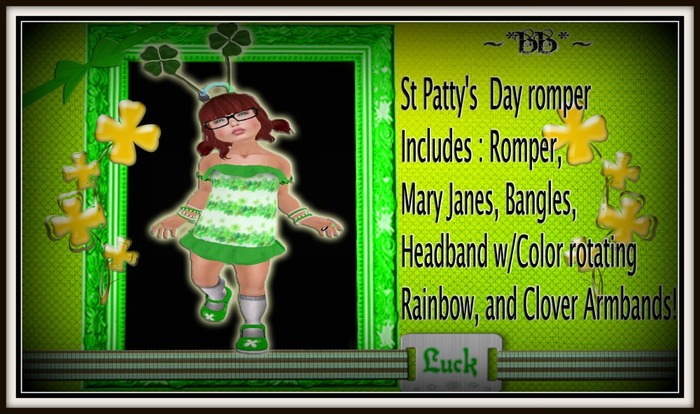 ~*BB*~ St. Patty's Day Romper Toddleedoo
