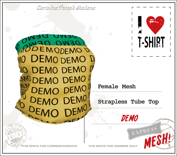 I♥T-SHIRT!! Mesh TUBE Top DEMO BOX