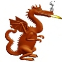 SSS Poofer Red Dragon Cartoon 3D, wear, type /555 poof