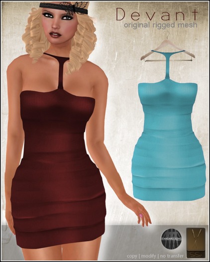 SYSY's Mesh Devant dress - blue