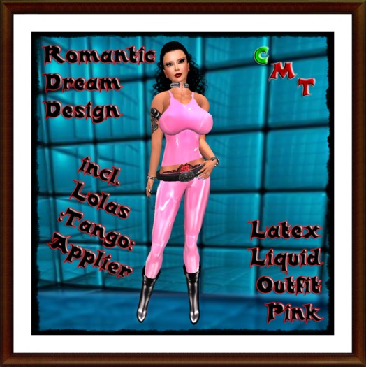 Latex Liquid Outfit Pink