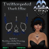 [FPI] Twitterpated Dark Blue - Jewelry Set Necklace, 2 Earrings Sets, Belly Piercing