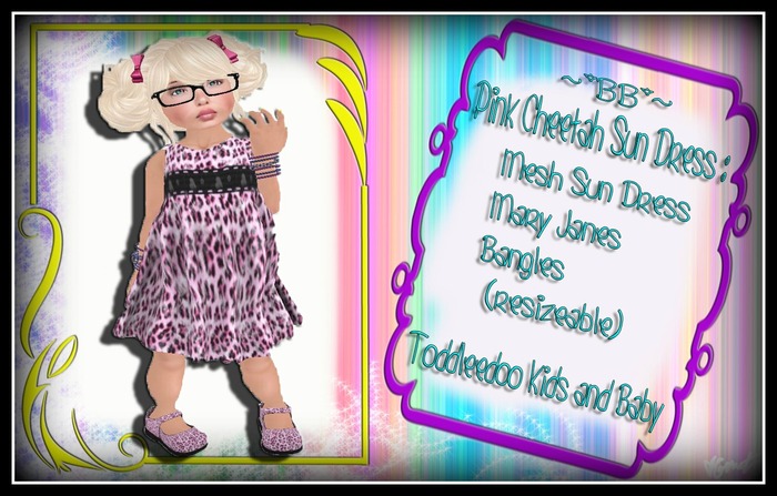 ~*BB*~ Pink Cheetah Mesh Sun Dress(Toddleedoo) Outfit!