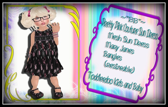 ~*BB*~ Pretty Pink Couture Mesh Sun Dress (Toddleedoo) Outfit!