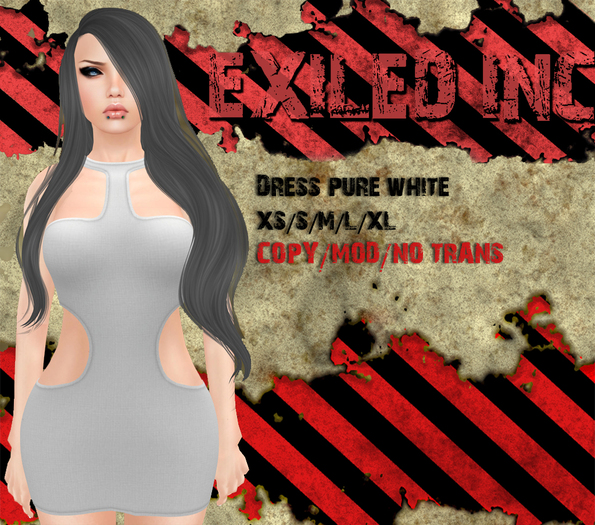 [Exiled Inc.] Dress Pure White mesh