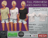 Display mesh draped tees