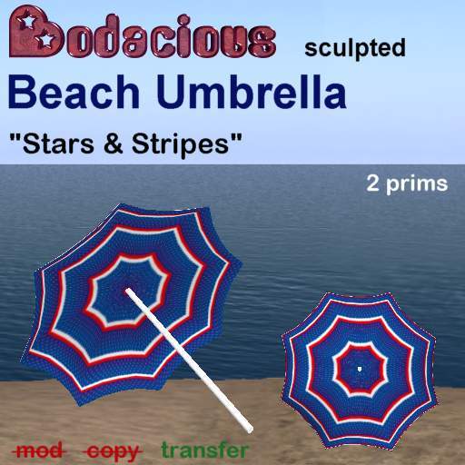 BOdacious Beach Umbrella - Stars & Stripes