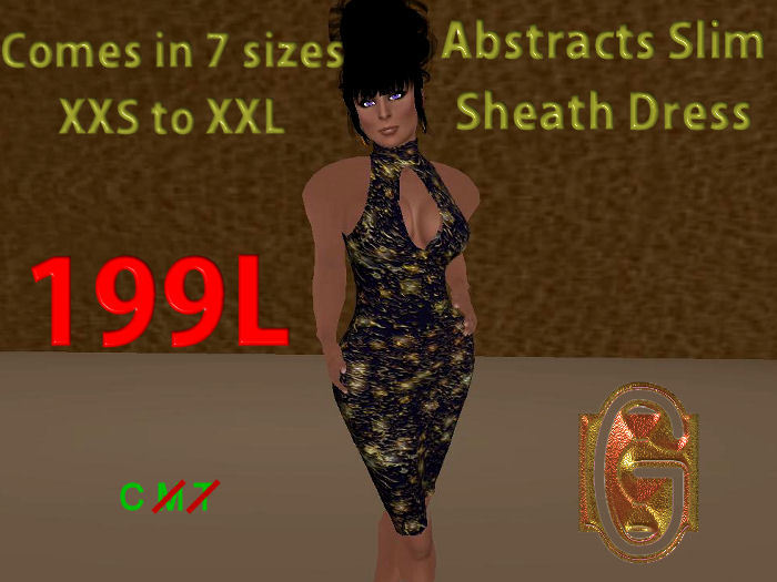 GenNirva - Keyhole sheath Dress Gold