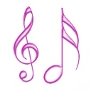 SSS Poofer music notes pink, wear, type /555 poof