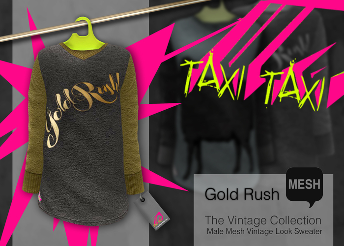 [TAXI TAXI] MALE GOLD RUSH [SWEATER] **MESH