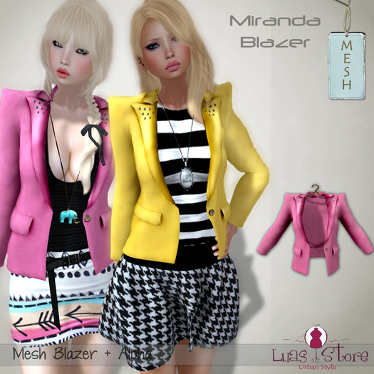 Luas Urban Style - Miranda Blazer Pink - Mesh