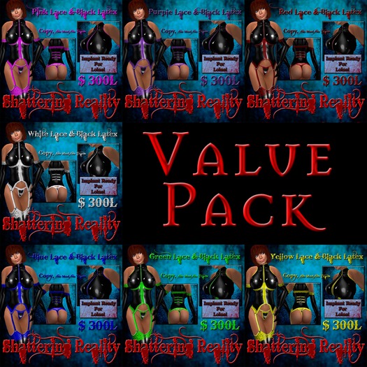 Shattering Reality: Lace & Black Latex Value Pack