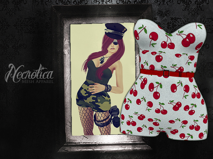 {N} - Romper (White Cherries)