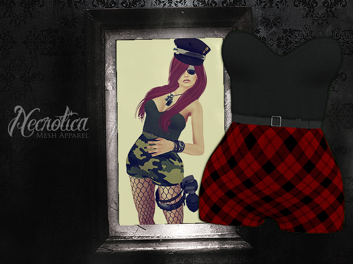 {N} - Romper (Red Plaid)