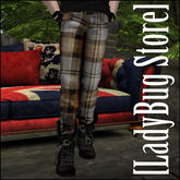 [LadyBug Store] Skinny Jeans Orange Tartan