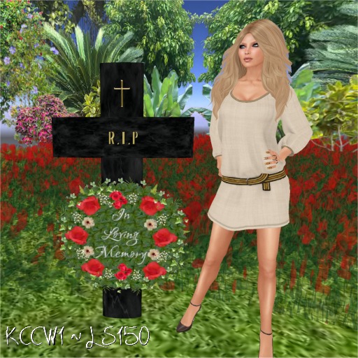 KCCW1 In Loving Memory RIP Cross Red Roses Wreath (Rezz Me)