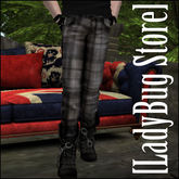 [LadyBug Store] Skinny Jeans Black Tartan