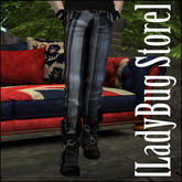 [LadyBug Store] Skinny Jeans Striped Blue Softh