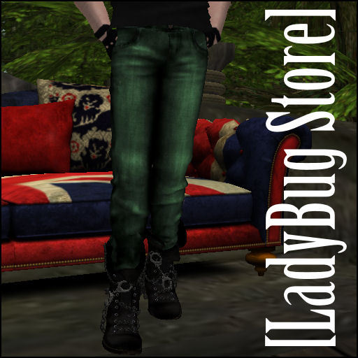 [LadyBug Store] Skinny Jeans Green