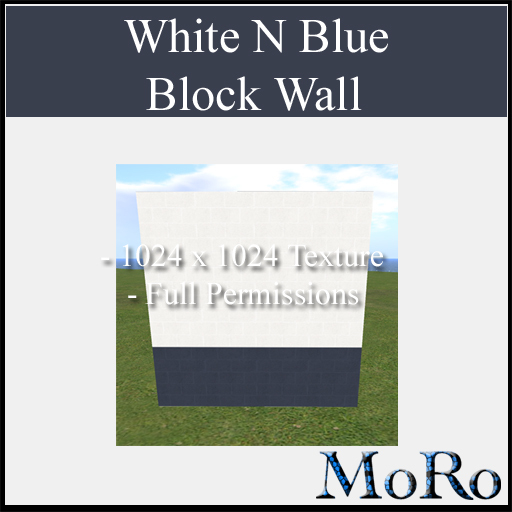 White and Blue Block Wall