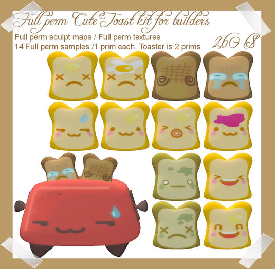 Full Perm Cute Toast kit for builders