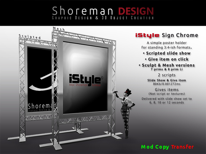 iStyle Poster & Ad Stand Mesh & Sculpt Versions.