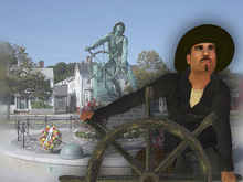 RMM Gloucester Fisherman ship wheel with pose