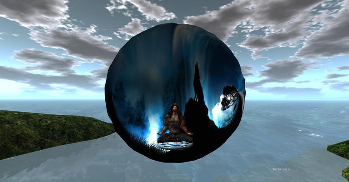 Wolf's Meditation Globe with 3 Poses
