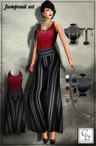 ((Crystal Line))Jumpsuit set-DEMO