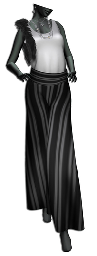((Crystal Line))Jumpsuit(White)-SET