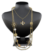 ((Crystal Line))Royal Necklace-GOLD