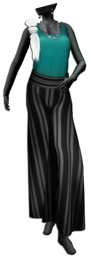 ((Crystal Line))Jumpsuit(Peppermint green)-SET