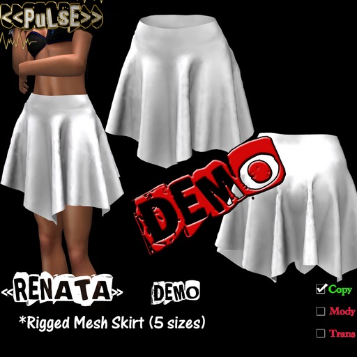 <<PuLsE>> "RENATA" DEMO Rigged Mesh Skirt