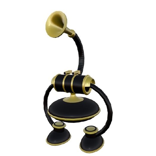 Gyrobelly Robot - black and brass