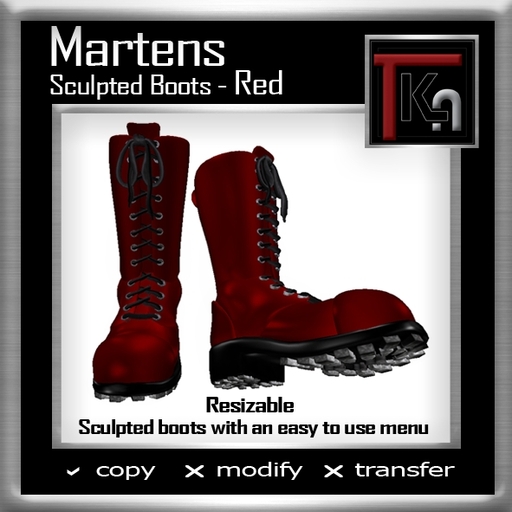 TKA-Sculpted Boots - Red-MARTENS