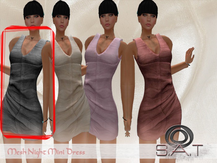 .: SAT :. Designs Mesh Night Mini Dress Black