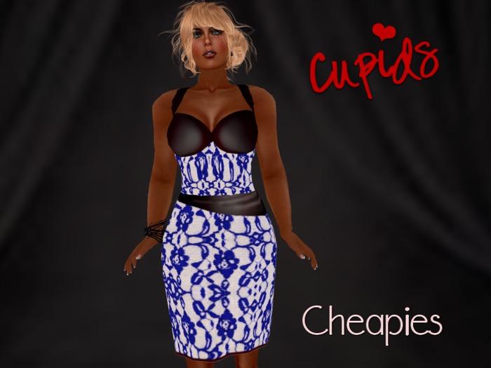 Blue Lace Cocktail Dress