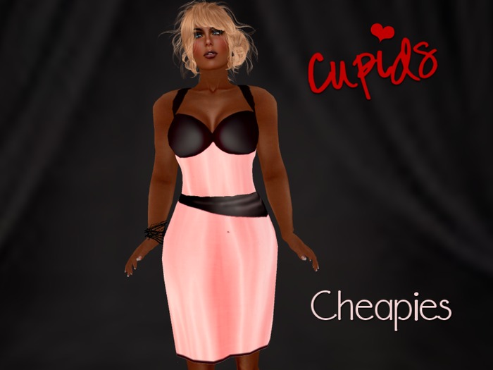 Peach Satin Cocktail Dress