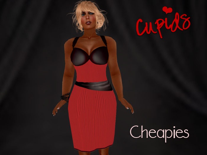 Red Pin Stripe Cocktail Dress