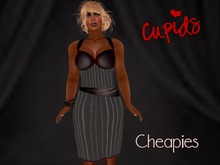 Black Pin Stripe Cocktail Dress