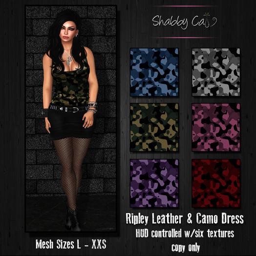 ~Shabby Cat - Ripley Leather & Camo Dress~ 
