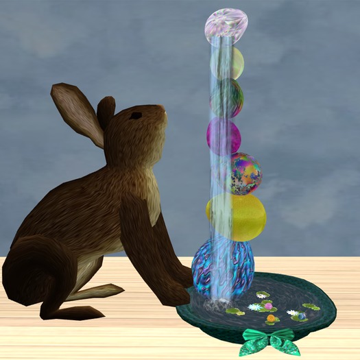 Easter Bunny Egg Stack Fountain Boxed