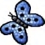 SSS Poofer blue butterfly 2, wear, type /555 poof