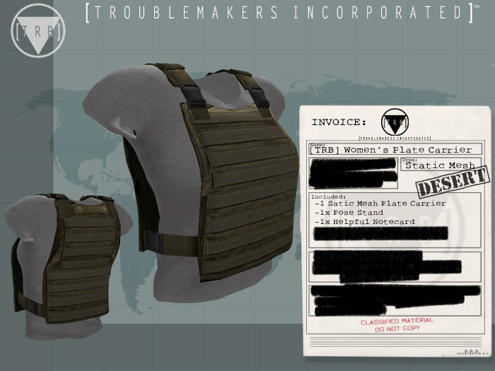 [TRB] Women's Plate Carrier Vest: Desert
