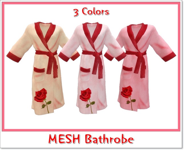 DeepLove :: MESH Bathrobe :: Red Rose :: 3 Colors