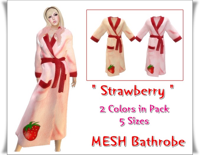 DeepLove :: MESH Bathrobe (Strawberry) - 2 Colors