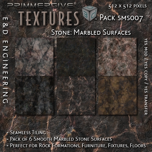 Second Life Marketplace [SMS007] 6 512px Weathered Smooth Marble